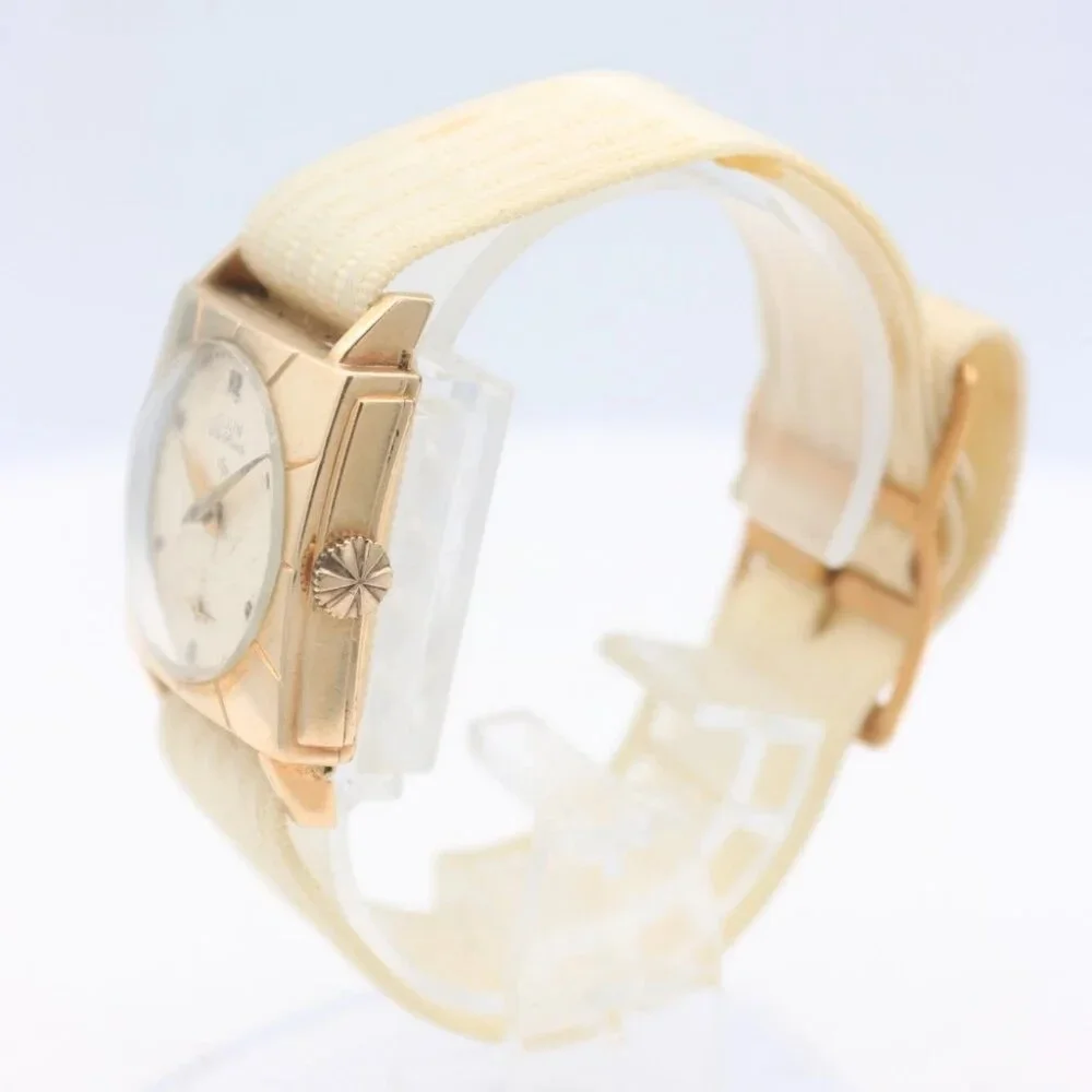 Vintage Elgin 5729 Harland Men's Mechanical Wristwatch 519 USA 10k Gold Filled